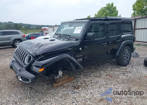 2024 Jeep Wrangler 4-Door Sahara 4X4 from USA, damaged, VIN 1C4PJXEGXRW355245
